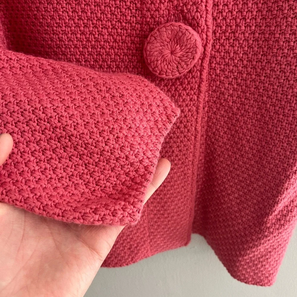 Boden salmon color cardigan sweater size 12 - Picture 8 of 9